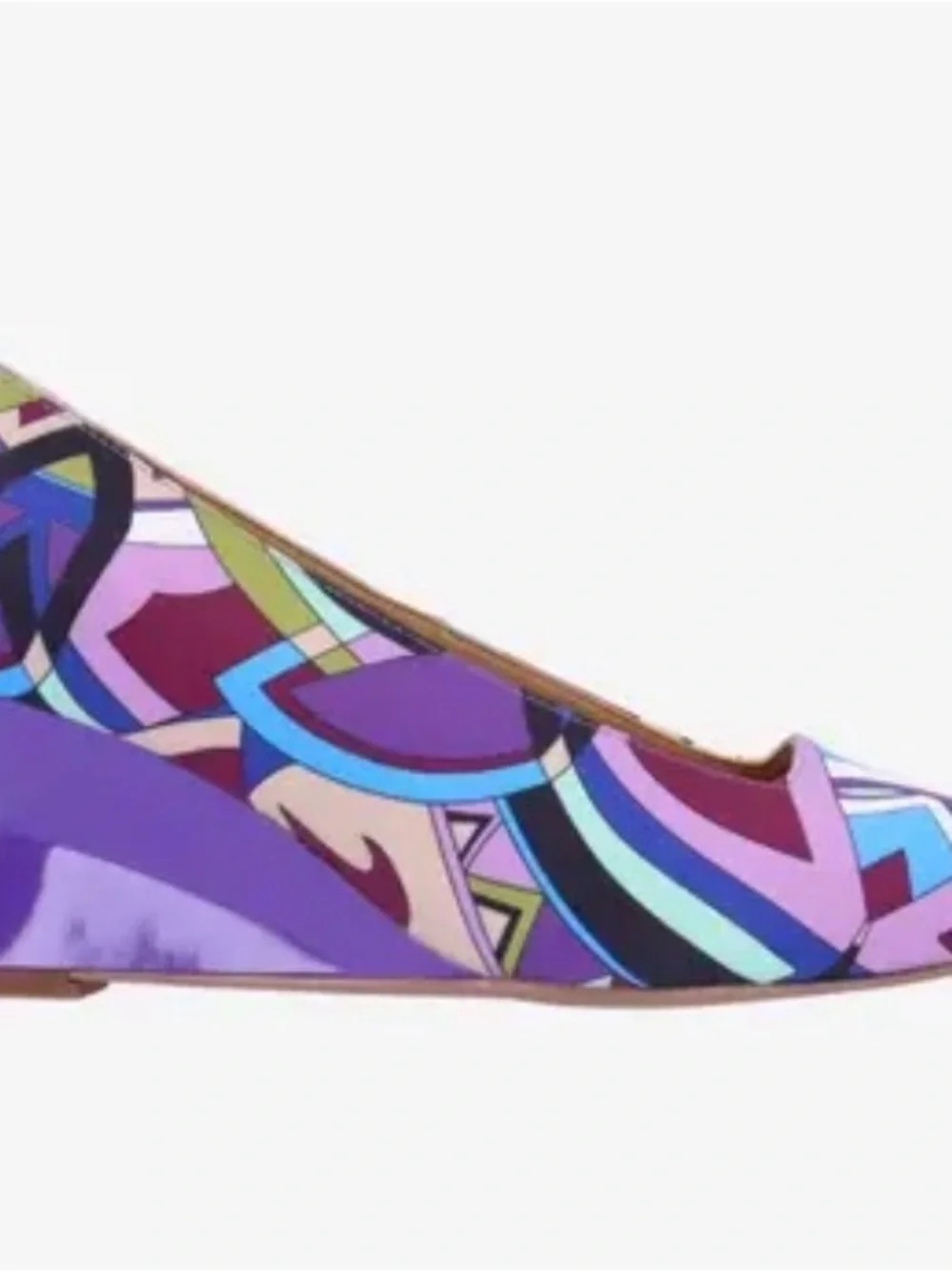 J.Reneé Anisha Pointed Toe Wedges in Purple Blue Green Multi